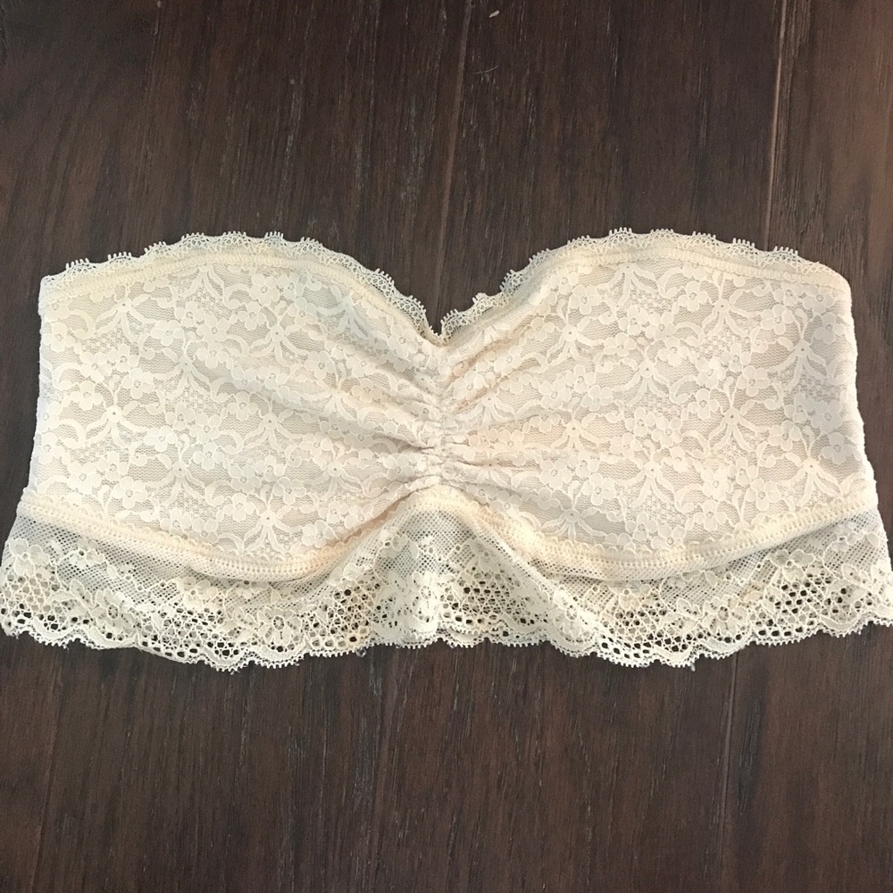 Aerie lace bandeau- cream color size Medium